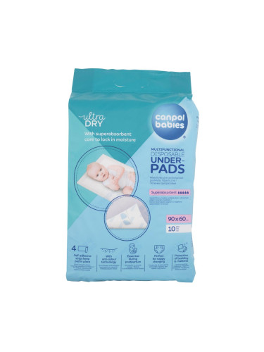 Canpol babies Ultra Dry Multifunctional Disposable Underpads Подложка за повиване за жени 10 бр