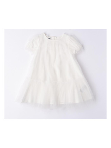 Детска тюлена рокля в бял цвят iDO
