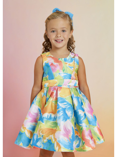 Детска рокля с флорален принт в ярки цветове Abel & Lula