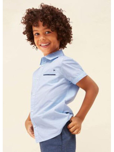 Детска риза с къс ръкав в син цвят Mayoral