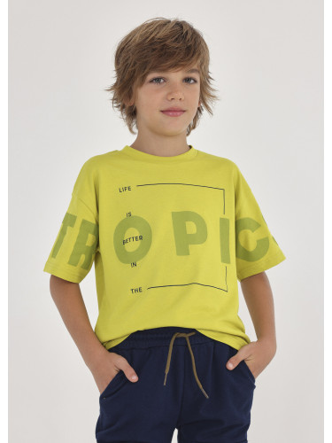 Оувърсайз тениска за момче в цвят горчица Mayoral