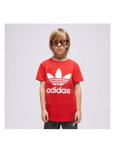 Adidas Тениска Trefoil Tee Boy детски Дрехи Тениски IB9929 Сив