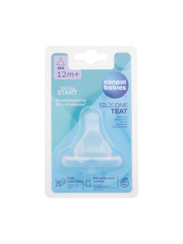 Canpol babies Easy Start Silicone Teat Fast 12m+ Биберон за хранене за деца 1 бр