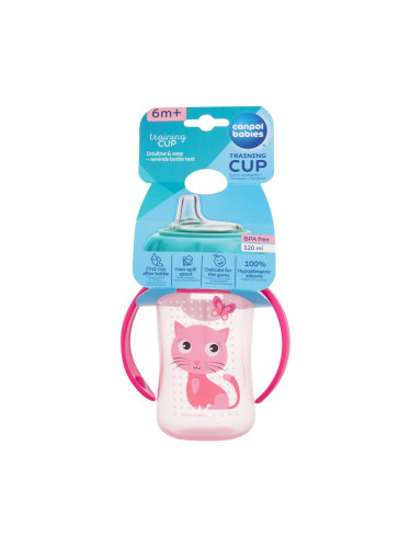 Canpol babies Cute Animals Training Cup Cat Чаша за деца 320 ml