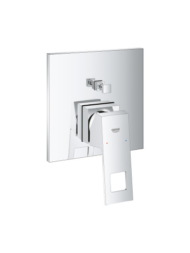 Външни части на кран за баня Grohe Eurocube-Glossy Silver