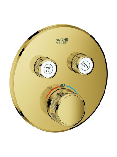 Термостатичен вграден кран 2 изхода Grohe Ι-Gold Glossy