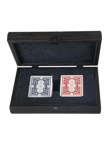  Карти за игра Manopoulos, дървена кутия с принт крокодилска кожа