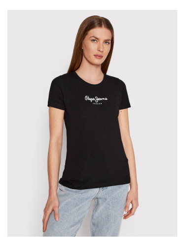 Pepe Jeans Тишърт PL502711 Черен Slim Fit