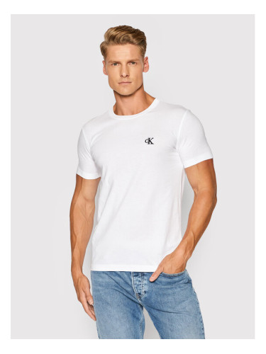 Calvin Klein Jeans Тишърт Tee Shirt Essential J30J314544 Бял Slim Fit