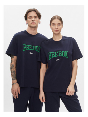 Reebok Тишърт Classics Varsity T-Shirt HS9182 Тъмносин