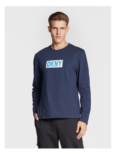 DKNY Тениска с дълъг ръкав N5_6877_DKY Тъмносин Regular Fit