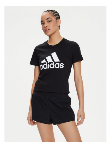 adidas Тишърт Essentials Logo GL0722 Черен Regular Fit