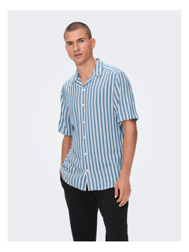 Only & Sons Риза 22013267 Син Regular Fit