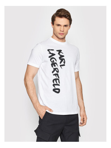 KARL LAGERFELD Тишърт Crewneck 755065 521224 Бял Regular Fit