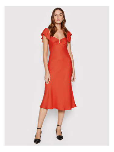 Nissa Коктейлна рокля RC13012 Червен Regular Fit