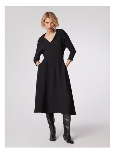 Simple Ежедневна рокля SUD517-01 Черен Regular Fit