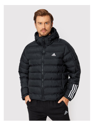 adidas Пухено яке Itavic 3-Stripes Midweight GT1674 Черен Regular Fit