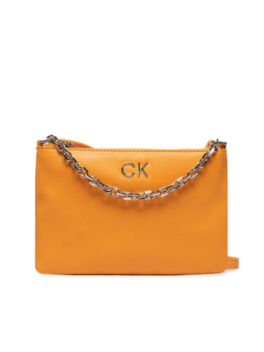 Calvin Klein Jeans Дамска чанта Re Lock Ew Crossbody W Chain K60K609115 Оранжев