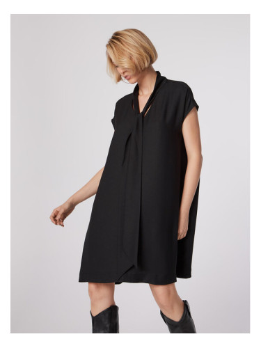 Simple Коктейлна рокля SUD509-01 Черен Loose Fit