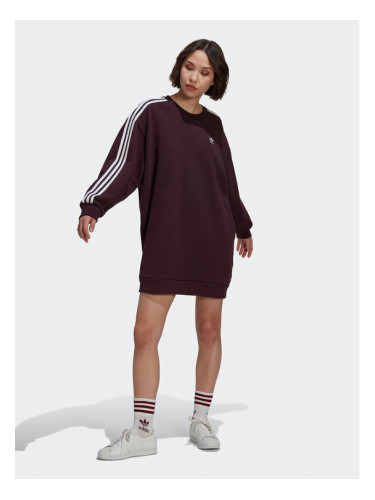 adidas Плетена рокля adicolor HM4689 Бордо Relaxed Fit