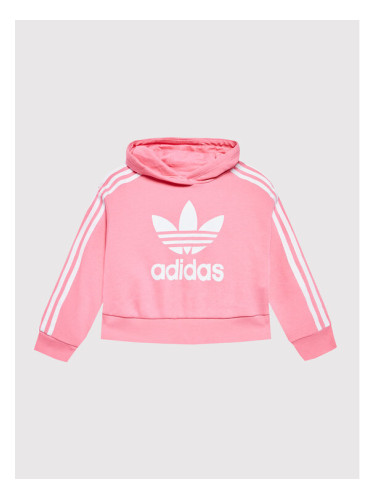 adidas Суитшърт Adicolor HK0281 Розов Loose Fit