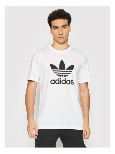 adidas Тишърт adicolor Classics Trefoil H06644 Бял Regular Fit