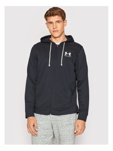 Under Armour Суитшърт Rival Terry Full-Zip 1370409 Черен Loose Fit