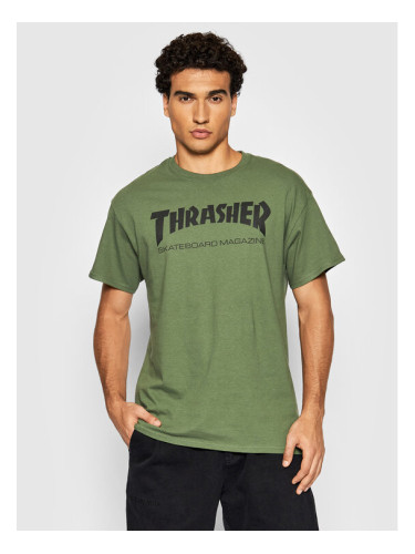 Thrasher Тишърт Skatemag Зелен Regular Fit