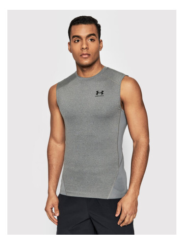 Under Armour Мъжки топ HeatGear® 1361522 Сив Slim Fit