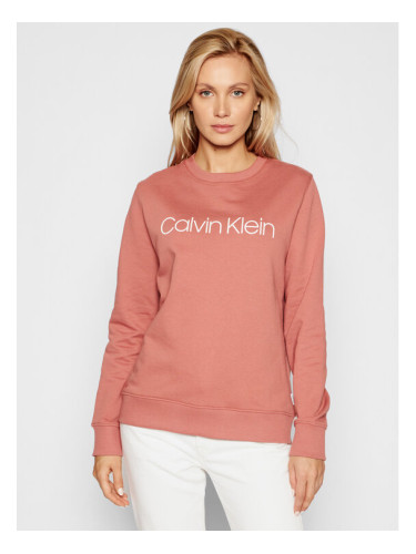 Calvin Klein Суитшърт Core Logo Ls K20K202157 Розов Regular Fit