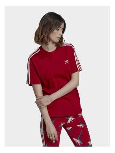 adidas Тишърт THEBE MAGUGU HK5209 Червен Regular Fit