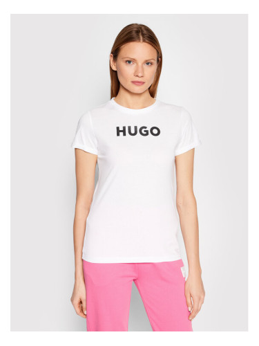 Hugo Тишърт 50473813 Бял Slim Fit