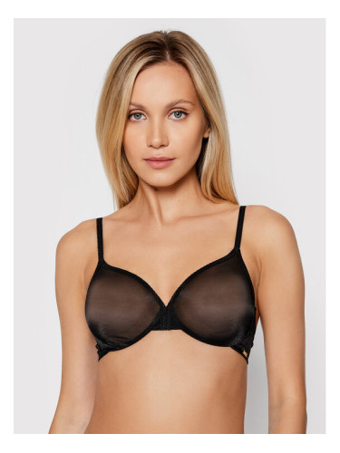 Gossard Сутиен с банели Glossies Sheer Moulded 6271 Черен