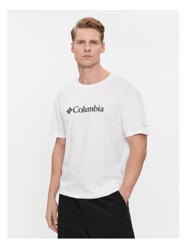 Columbia Тишърт Csc Basic Logo 1680053 Бял Regular Fit