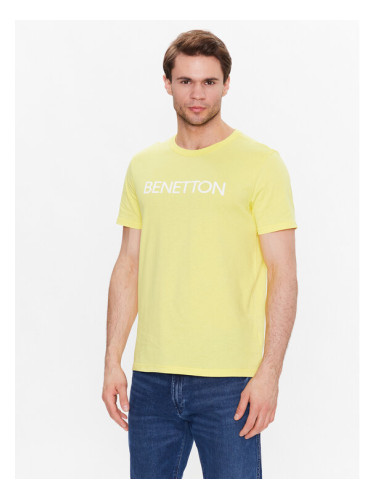 United Colors Of Benetton Тишърт 3I1XU100A Жълт Regular Fit