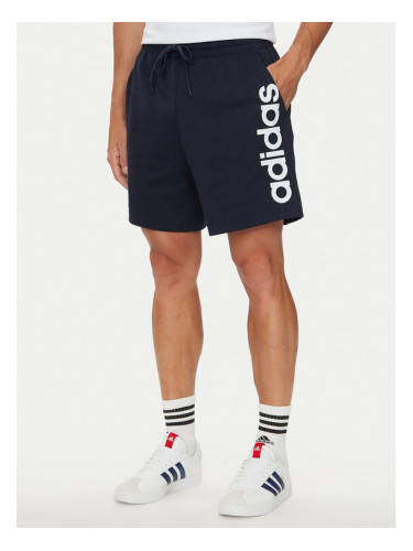 adidas Спортни шорти AEROREADY Essentials Single Jersey Linear Logo Shorts IC0064 Син Regular Fit