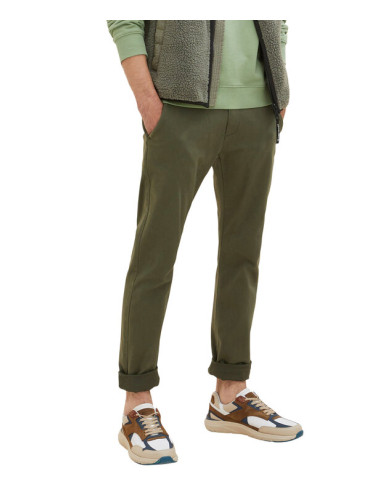 Tom Tailor Текстилни панталони 1033877 Зелен Regular Fit