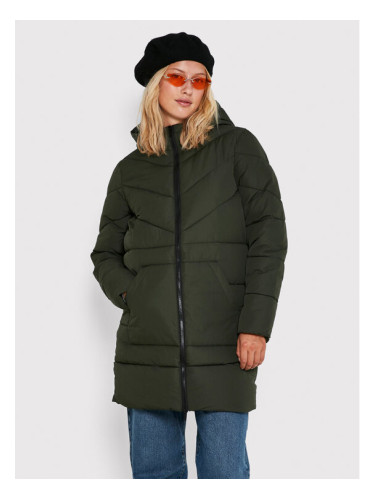Noisy May Преходно палто Dalcon 27017057 Зелен Regular Fit