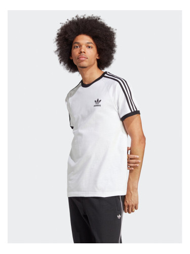 adidas Тишърт Adicolor Classics 3-Stripes T-Shirt IA4846 Бял Slim Fit