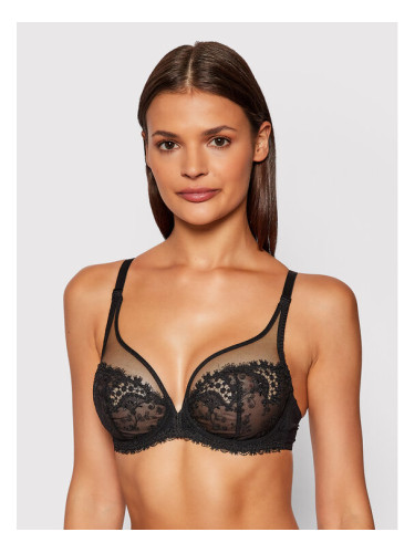 Simone Pérèle Сутиен с банели Wish 12B319 Черен