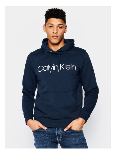 Calvin Klein Суитшърт Logo K10K104060 Тъмносин Regular Fit