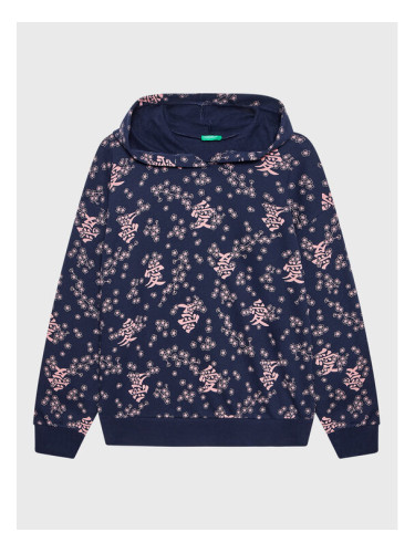 United Colors Of Benetton Суитшърт 3PK2C201D Тъмносин Relaxed Fit