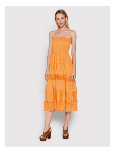 Iconique Лятна рокля Gaia IC22 096 Оранжев Regular Fit
