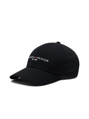 Tommy Hilfiger Шапка с козирка Th Established Cap AM0AM07352 Черен