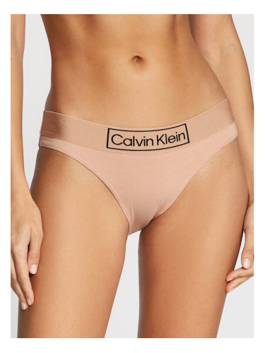 Calvin Klein Underwear Класически дамски бикини 000QF6775E Бежов