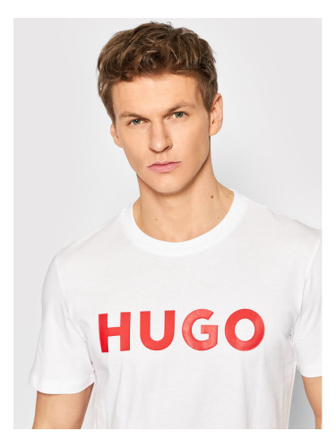 Hugo Тишърт Dulivio 50467556 Бял Regular Fit