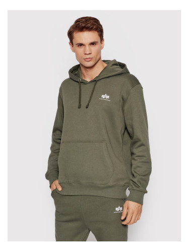 Alpha Industries Суитшърт Basic 196318 Зелен Regular Fit