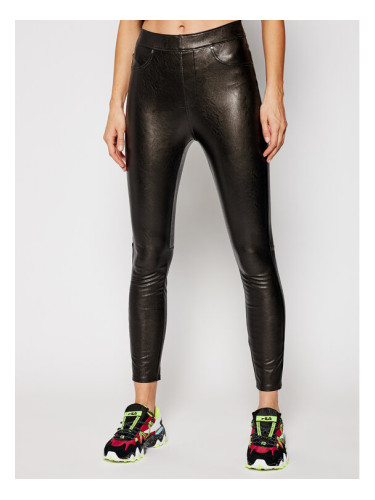SPANX Кожени панталони Leather-Like Ankle 20282R Черен Skinny Fit