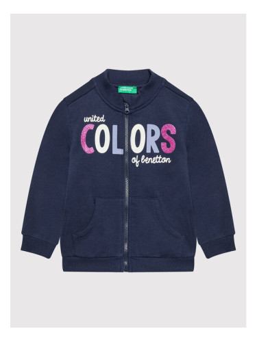 United Colors Of Benetton Суитшърт 3J70G500V Тъмносин Regular Fit