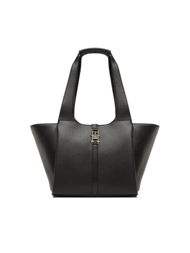 Tommy Hilfiger Дамска чанта Th Plush Med Tote AW0AW14183 Черен